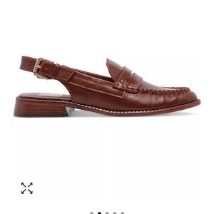 Dolce Vita Women's Hardi Tailored Slingback Loafers, BROWN CRINKLE PATENT, 8